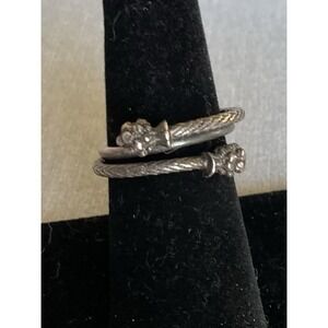 Vintage Sterling Silver Made In Jamaica Twisted Wrap Ring Size 6